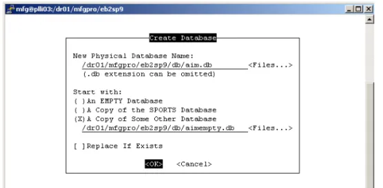 Fig. 1.5 Create the AIM  Database