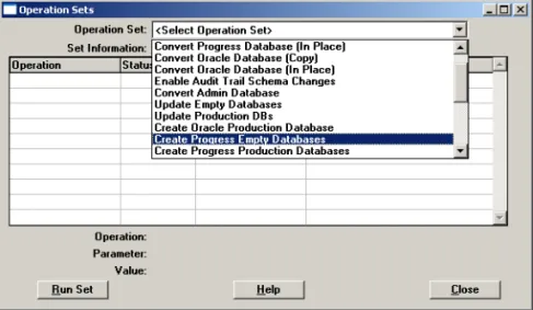 Fig. 3.2 Selecting an  Operation Set