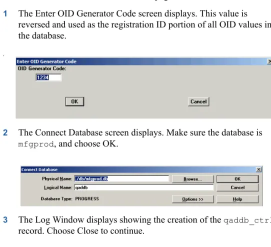 Fig. 3.16 Entering the OID  Generator Code