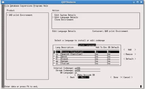 Fig. 4.5 Edit Language  Details Screen