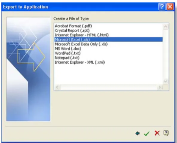 Fig. 1.3 Crystal Report  Export