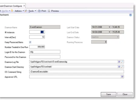 Fig. 2.4 Event Daemon  Configure