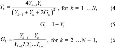 Table 10.  Values of the shunt resistances for each one of the unions between two sections