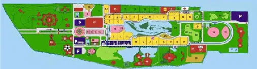 Fig. 2. Map of TMII, which includes a miniature Indonesia at the centre.  