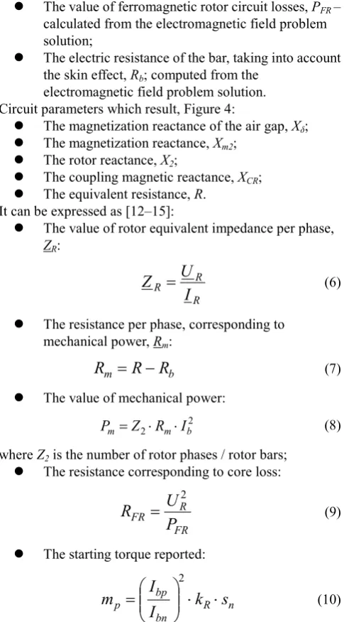 Figure 3b. Magnetic potentials and the currents through the 