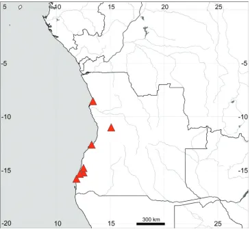 Figure 9. Distribution map of Sesuvium congense.