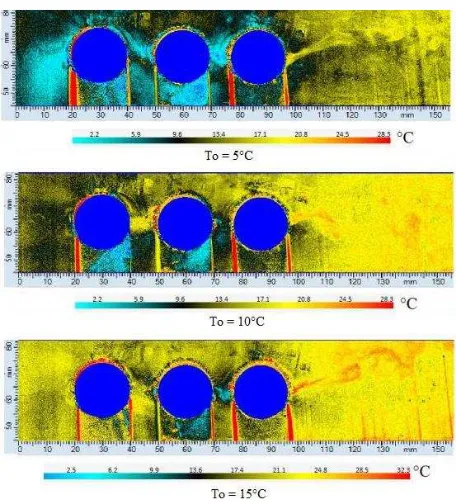 Fig. 8a. The heated water flow after one minute. 