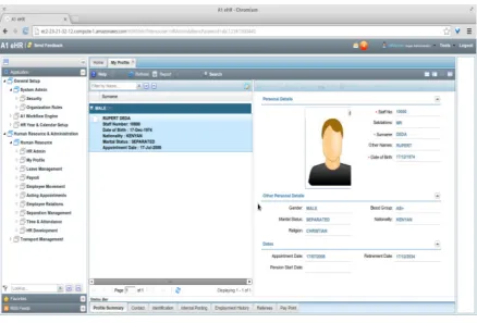 Figure 3.  Profile page 
