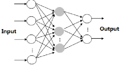 Figure 1.  Structure of a three layers of neuron network 