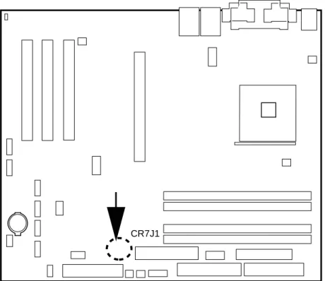 Figure 8. Location of the Standby Power Indicator LED (CR7J1) 