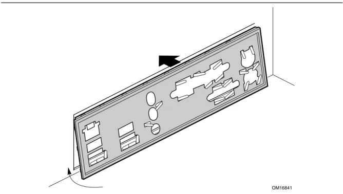 Figure 4.  Installing the I/O Shield   