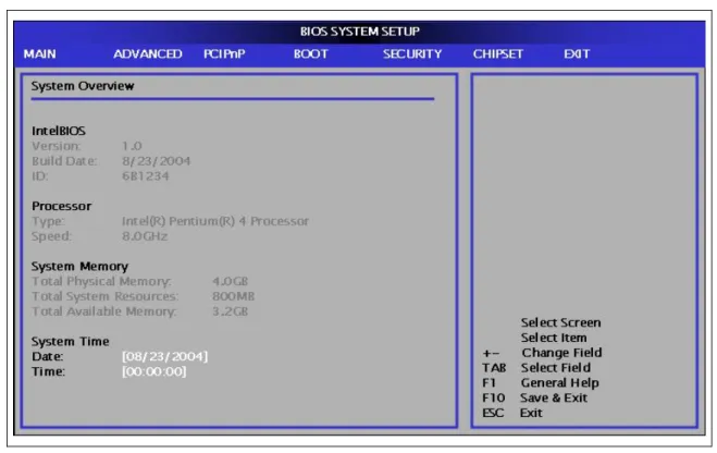 Figure 1: Example BIOS Information Screen 