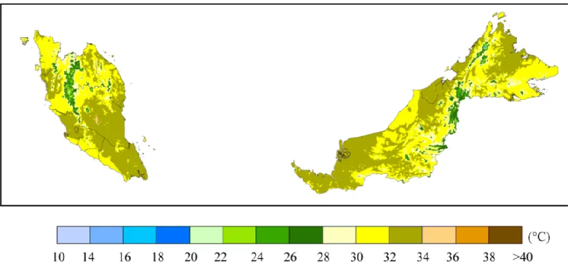Figure 1.1: Mean monthly temperature of Malaysia (Sept 2014) 