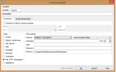 Figure 1  Setting up a remote file location 