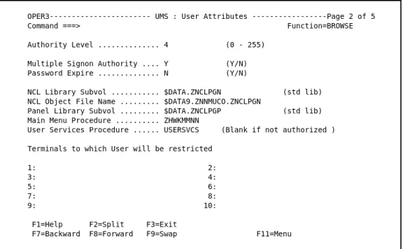 Table 2-2 describes the information in the User Attributes fields.