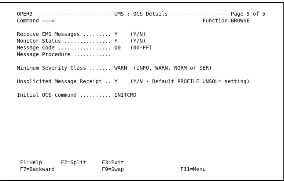 Table 2-4.  UMS OCS Details Fields (Page 1 of 2)