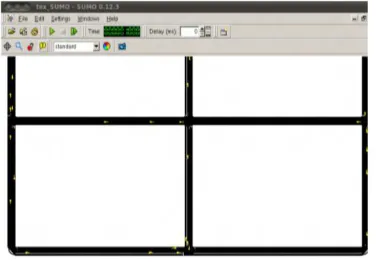 Fig. 2. shows SUMO visualization. 