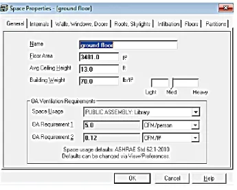 Figure 5.  Input weather data for the location of the building. 