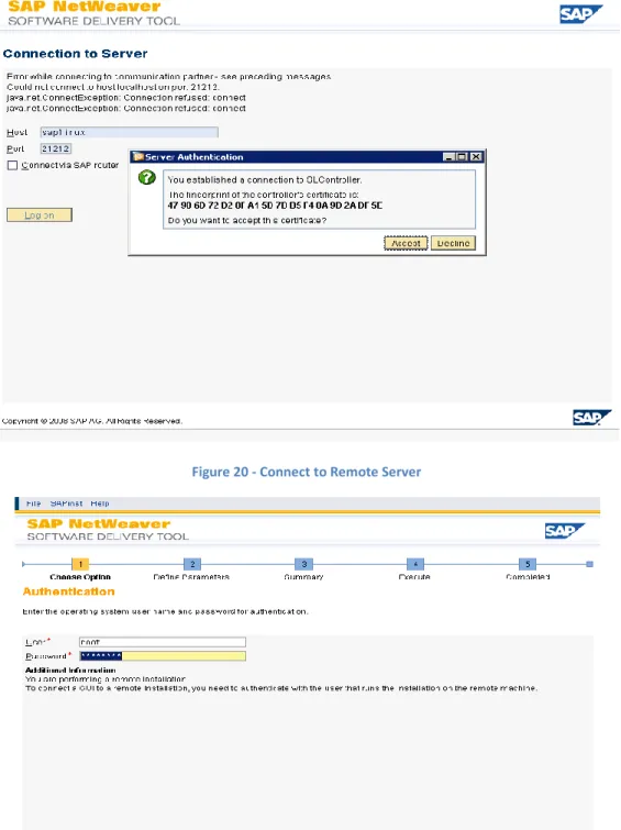 Figure 21 - Authentication of the Linux Server 