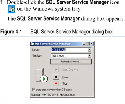 Figure 4-1 SQL Server Service Manager dialog box