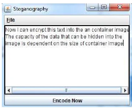 Fig 2: Text to be hiding 