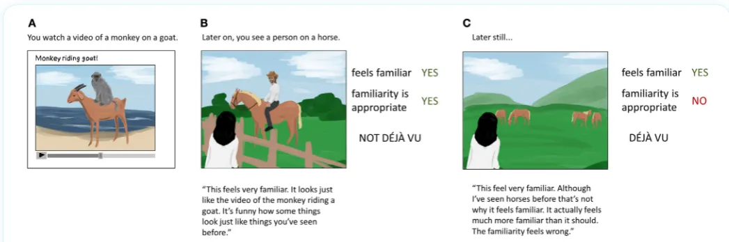 FIGURE 1 - What is and what is not a déjà vu experience?A. We all go through our lives seeing and experiencing things that we may remember later on