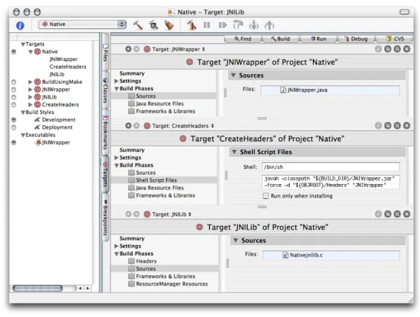 Figure 1-6 Targets of JNI-based application project