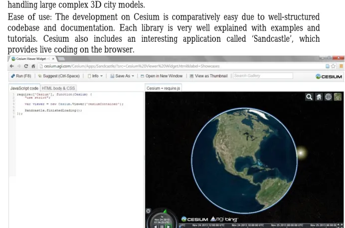 Figure 2-8: Cesium sandcastle appearance 