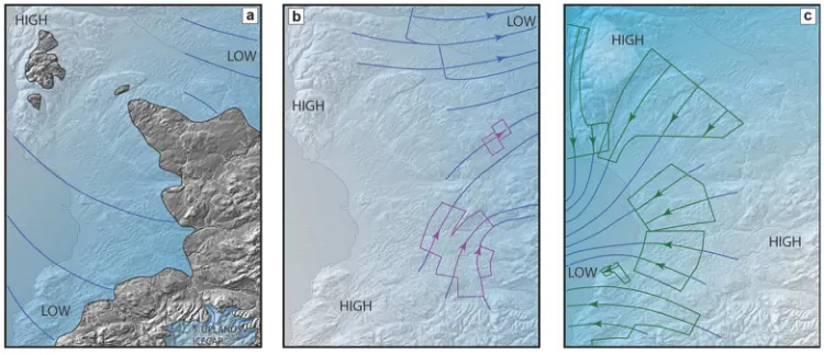 Figure 6   Stages in the evolution of the last ice sheet in west central Scotland identified by Finlayson et al