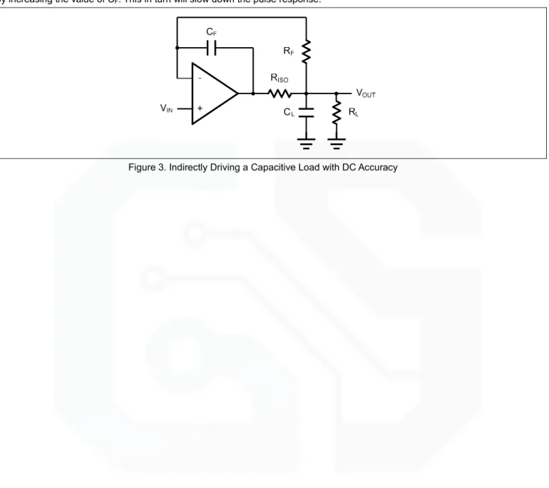 Figure 3. Indirectly Driving a Capacitive Load with DC Accuracy 