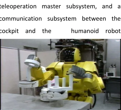 Fig.7 HRP Humanoid Robot at Work (2000). 