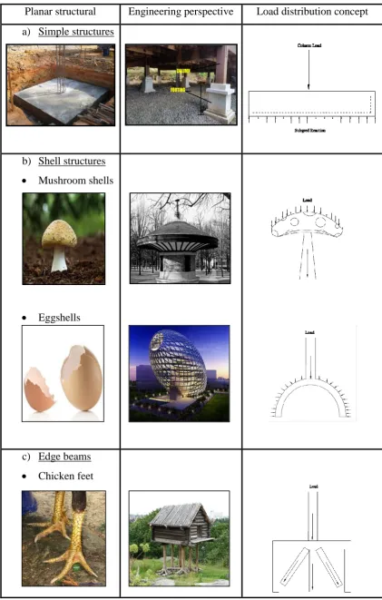 Figure 1.2: Structures using biomimetic concepts 