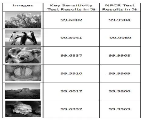Table I: Test Results 