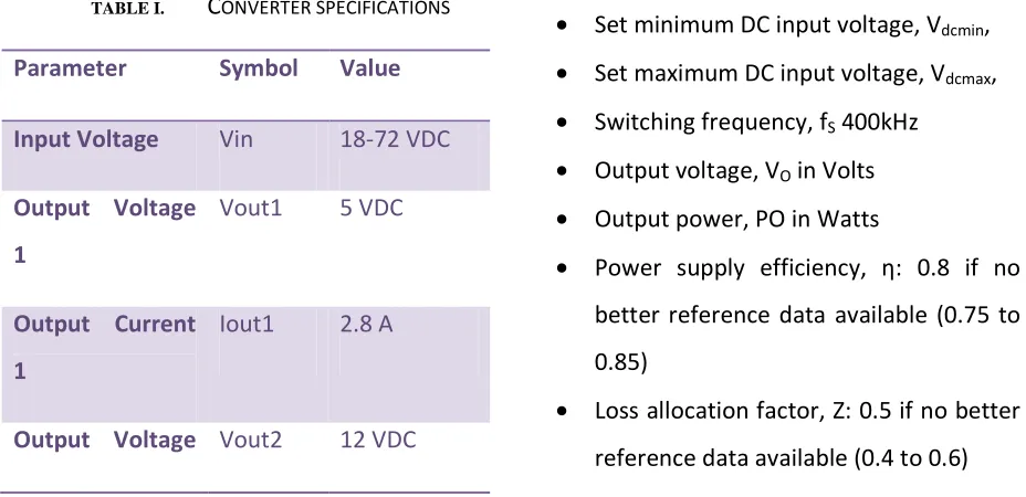 Table I:  Step 1.Determine system requirements 