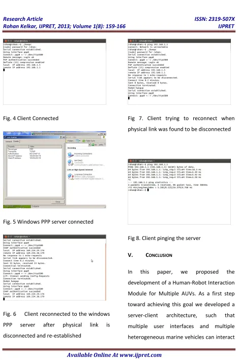 Fig 7. Client trying to reconnect when 