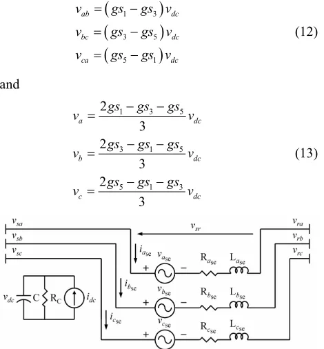 Figure 2voltages of a 6-pulse VSC in terms of its gate signals yield, 