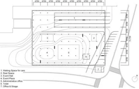 Figure 7. Plan of Naoshima Ferry Terminal (Source: Traced by author based on the following reference;Márquez, F