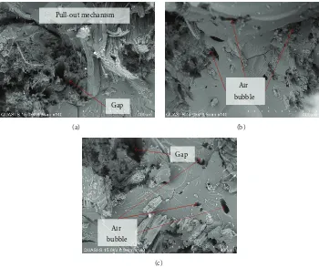 Figure 16: SEM analysis on sample 1 (type A) kenaf composites.