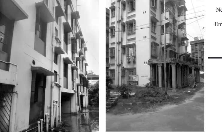Figure 1: Entry to Phase I flats remains submerged in water all year round, making access to flats difficult and hazardous.