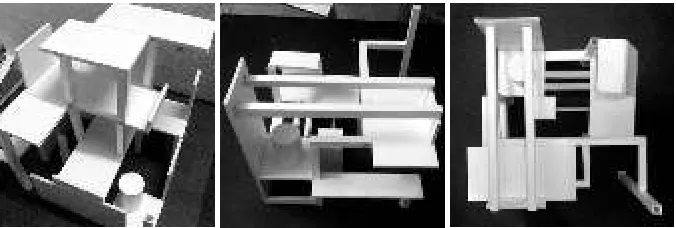 Figure 15 (Above): Transformation through subtraction, addition and modiﬁcation of surfaces: Exercise done in Faculty of Architecture, UPTU