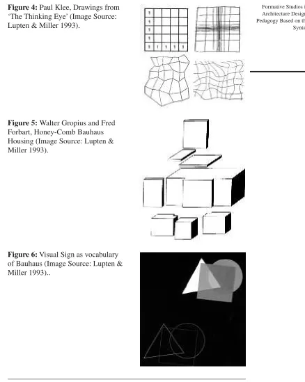 Figure 4: Paul Klee, Drawings from ‘The Thinking Eye’ (Image Source: Lupten & Miller 1993).