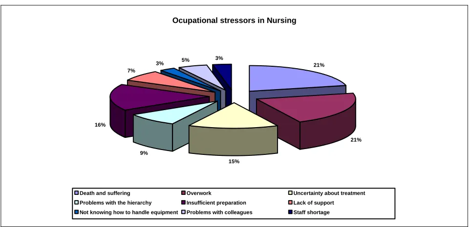 Figure 1. Percentage of occupational stressors in a nursing sample 