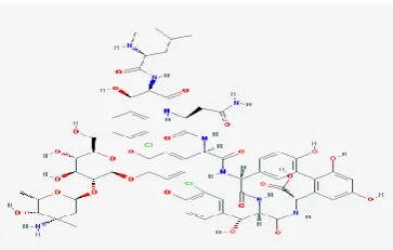 Figure 1:Chemical structure of vancomycin 