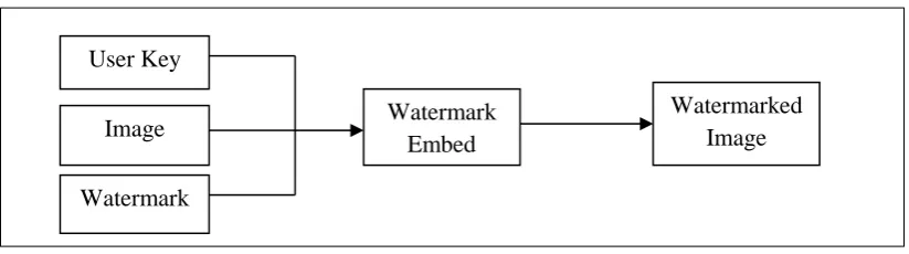 Figure 2.4: Watermark embed spatial domain watermarking 