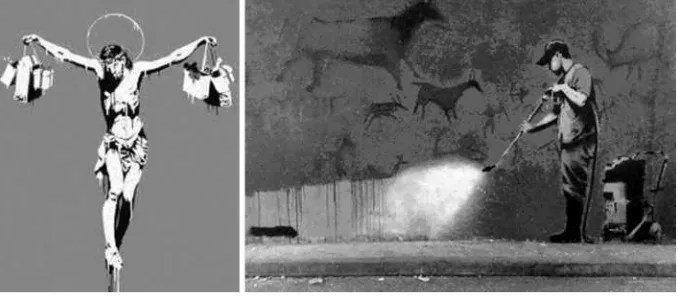 Figure 2: Street-art works by Banksy 2011.