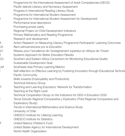 Figure 1.1 Interim reporting of SDG 4  indicators