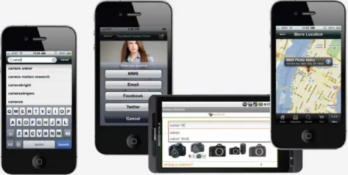 Figure 3. Use search features such as type-ahead and “did you mean?” along with location-based features to simplify  the buying process