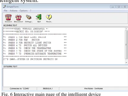 Figure 6 shows the main and interactive page of the intelligent system. 