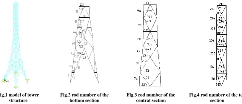 Fig.1 model of tower structure 
