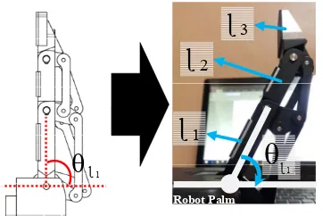 Fig. 5.  Robot Finger Joint Angular Position (Minimum and Maximum) 